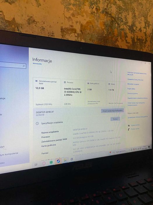 Laptop Gamingowy Asus ROG