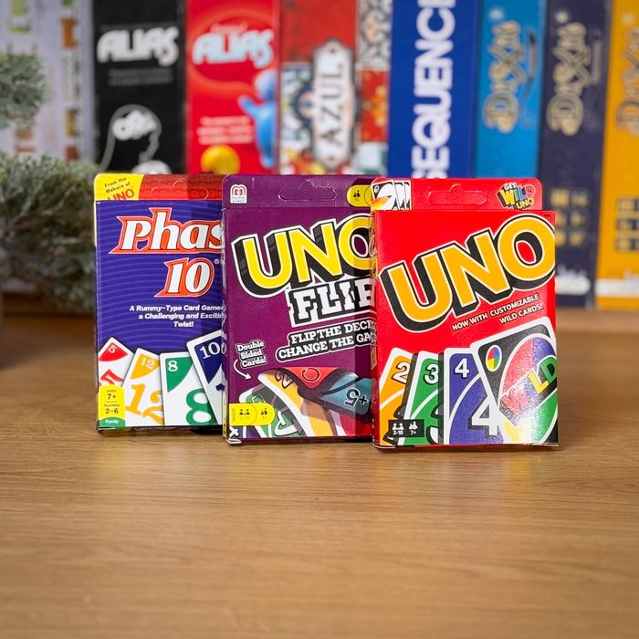 UNO Wild / DOBBLE / Добл / УНО FLIP / No mercy / Phase 10 / Skip Bo