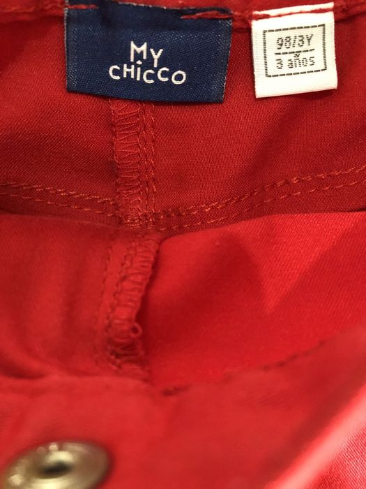 Calções Chicco vermelhos 3 anos
