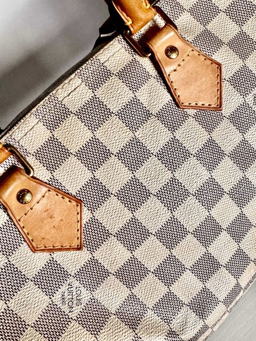 Torebka Louis Vuitton Speedy 30 Damier Azur z rachunkiem oryginalna