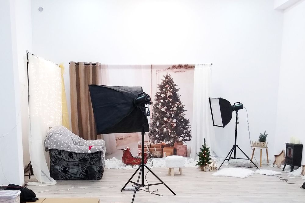 Zestaw dwóch lamp Quadralite Move 400 + 2 softboxy