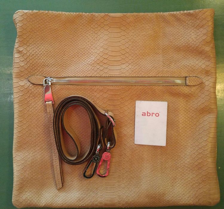 Сумка большая почтальонка crossbody Abro кожа Германия