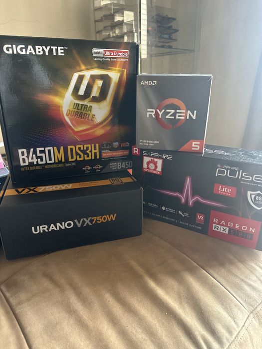 Computador Fixo Ryzen 5/16Gb/Rx580/500GB