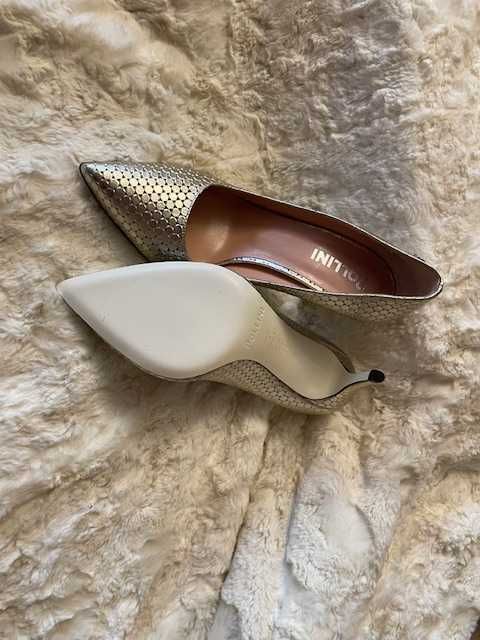 Buty czółenka szpilki złote POLLINI, rozmiar 36 nowe