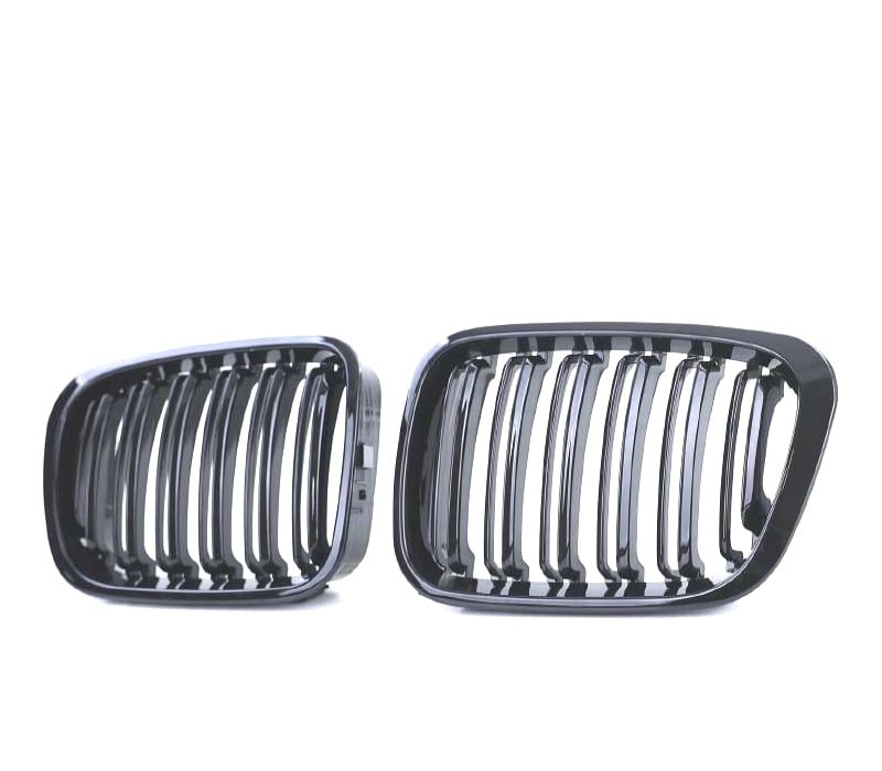 GRELHAS FRONTAIS BMW E46 SEDAN TOURING 98-01 LOOK M PRETO BRILHANTE