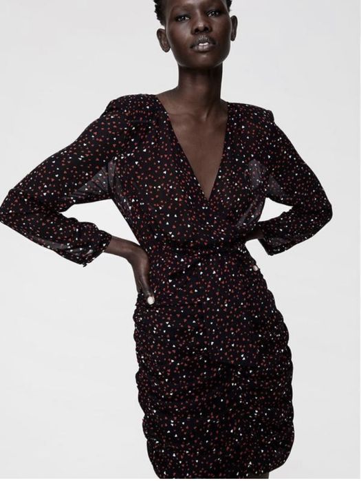 Міні сукня з драпіруванням zara