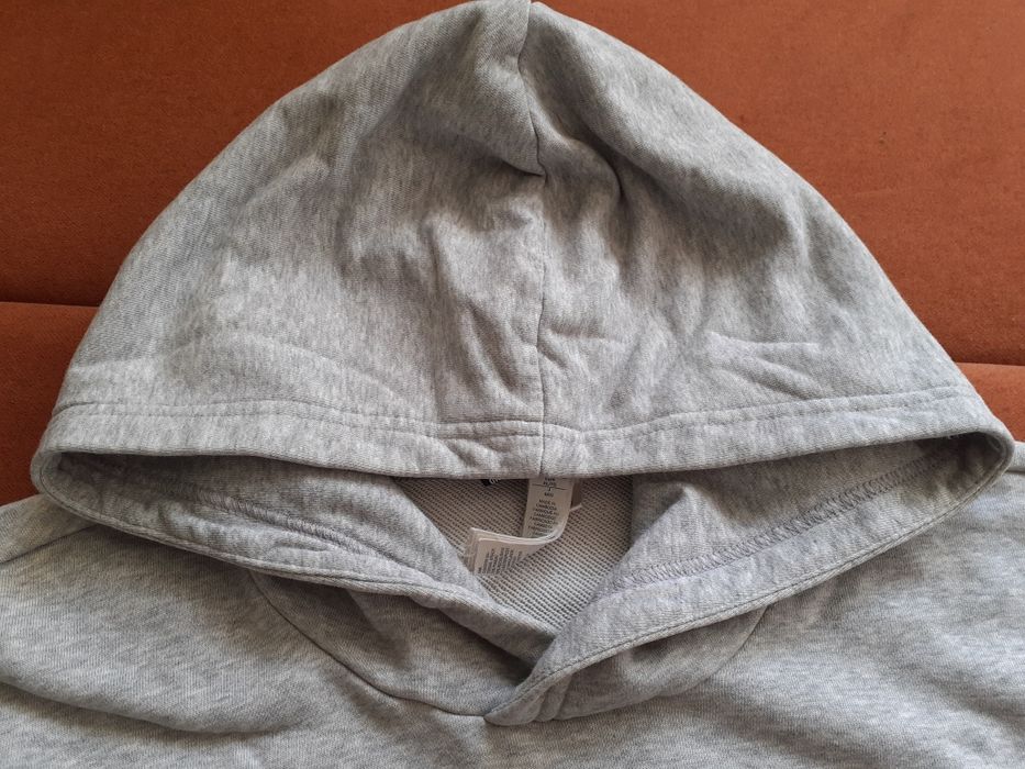 Szara bluza kangurka z kapturem Adidas XL