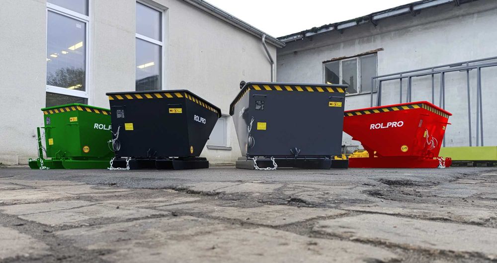 Kontener samowyładowczy/Koleba/Pojemnik do widlaka 1500l PREMIUM !!!