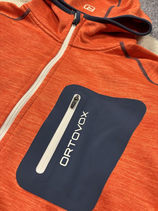 Bluza z kapturem męska Ortovox Merino Orange Hoodie