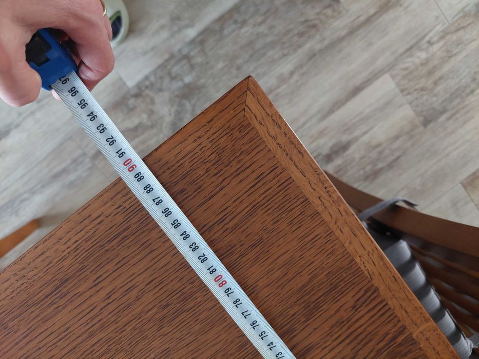 Stol rozkladany debowy fornirowany  + 6 krzesel