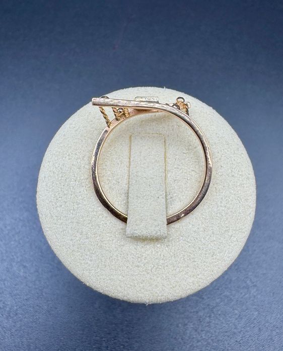 Złoty pierścionek z rubinem; próba: 12ct 500, waga: 2,40g, rozmiar: 20