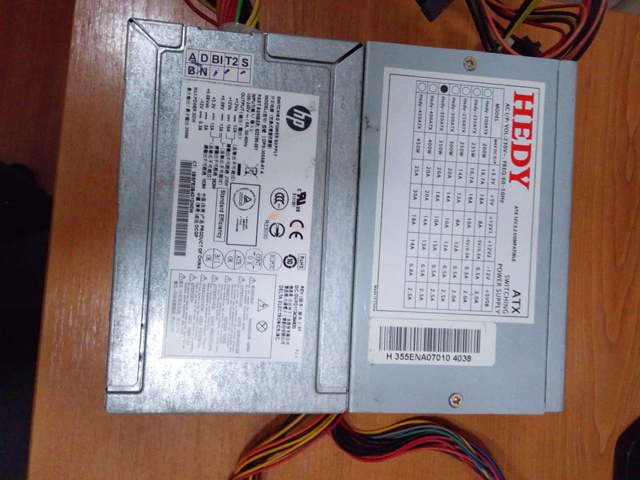 Блоки питания hedy на 350 w hp на 300 w