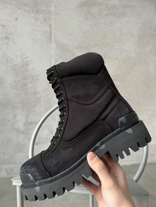 Balenciaga Strike boots black distress ботинки | баленсиага страйк
