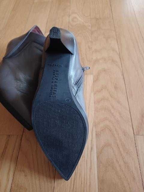 buty damskie Hispanitas skóra ,za kostkę ,na obcasie szare rozmiar 37