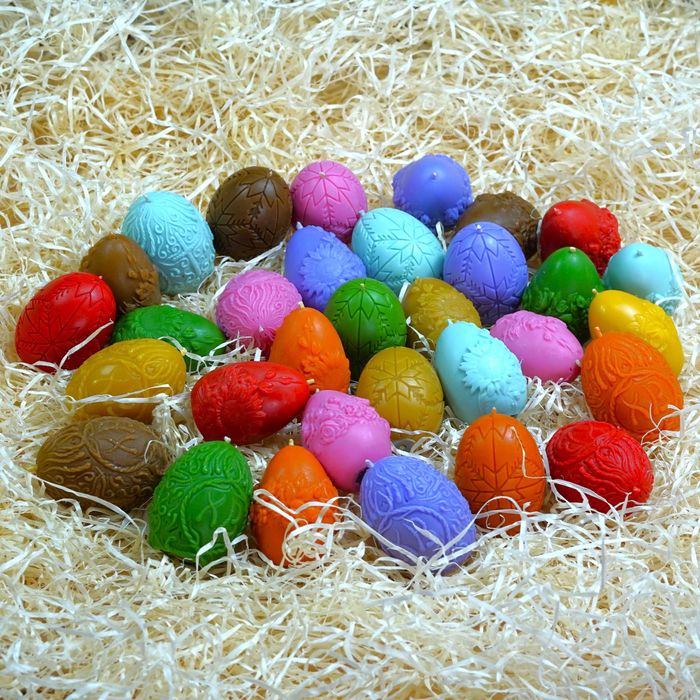 Великодні свічки, Пасхальні яйця, свічка заєць, свічка паска, свічки