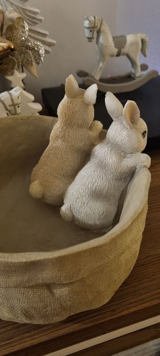 Dekoracja/koszyk króliczki Home&You