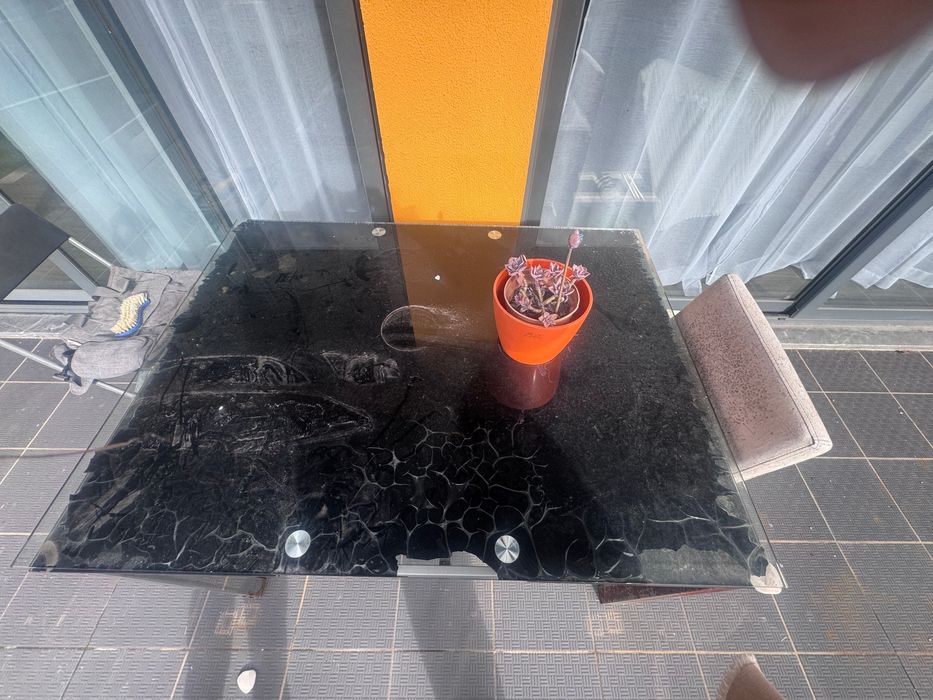 Mesa cozinha vidro extensível