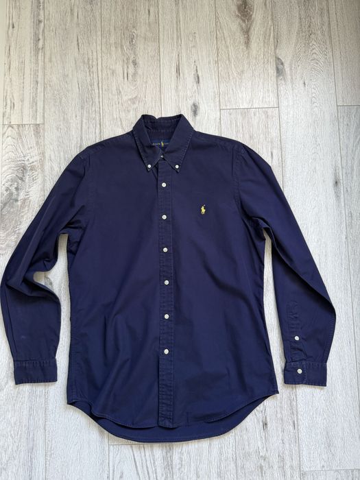 Ralph Lauren M men’s shirt navy  cotton logo classic  style