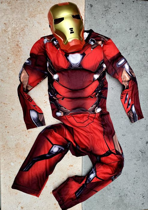 Strój przebranie dla dzieci Iron Man z maską rozm S nowy