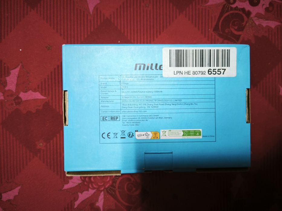 Etilómetro digital Millegu EK913