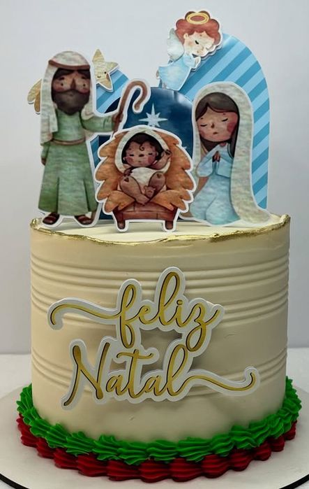 Bolos de Natal, aniversário, casamentos, batizados, cheios de sabor