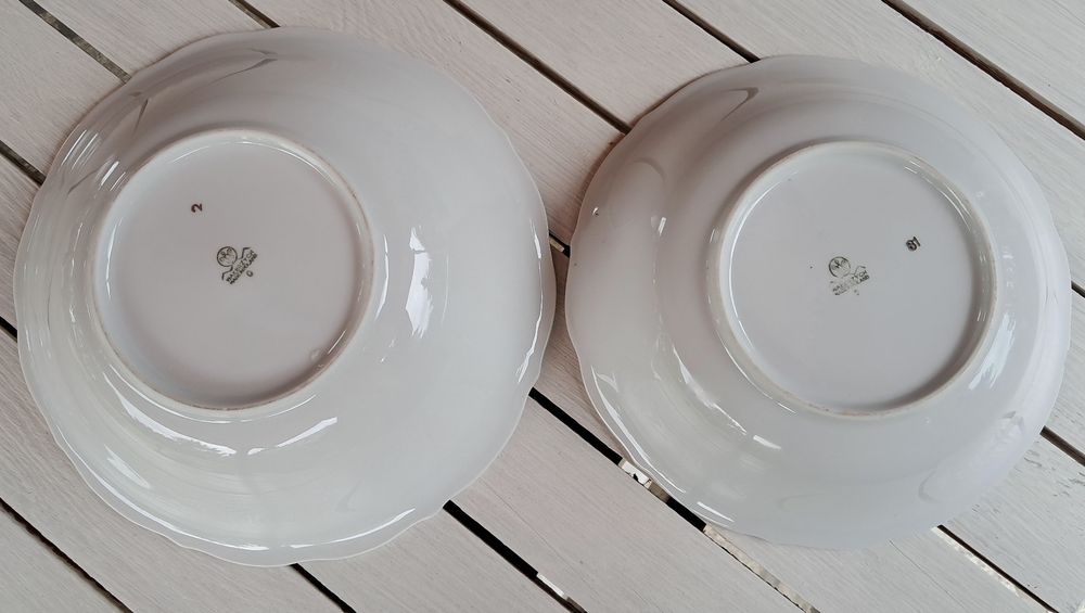 Dwie miski salaterki półmiski porcelana Wałbrzych PRL