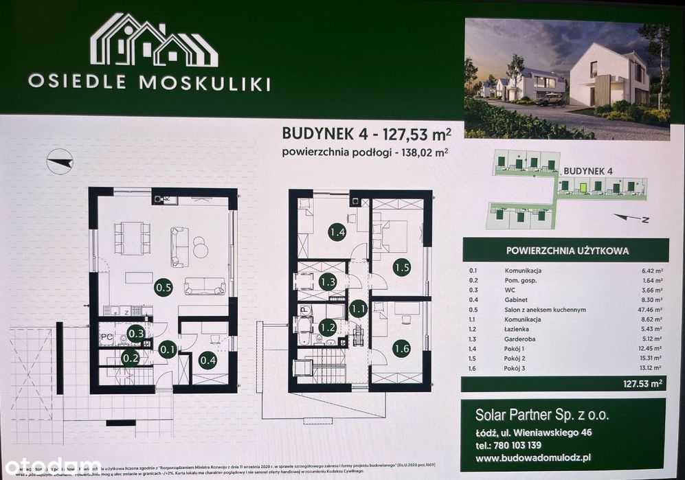 Dom Jednorodzinny Łódź ul.Moskuliki 50 127m2 Stan Deweloperski