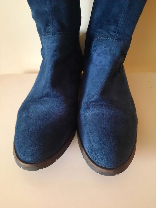 Botas de cano alto azuis