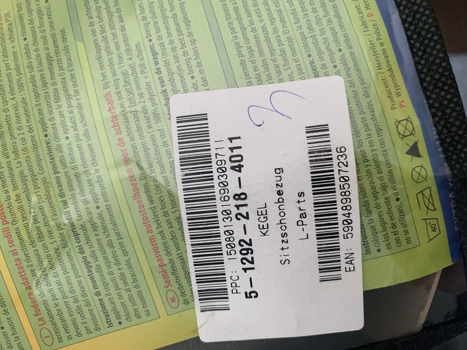 Capas protetoras de estofos novas