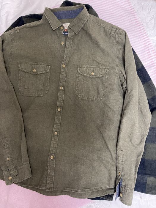 Мужская новая модная красивая рубашка в цвете хаки zara