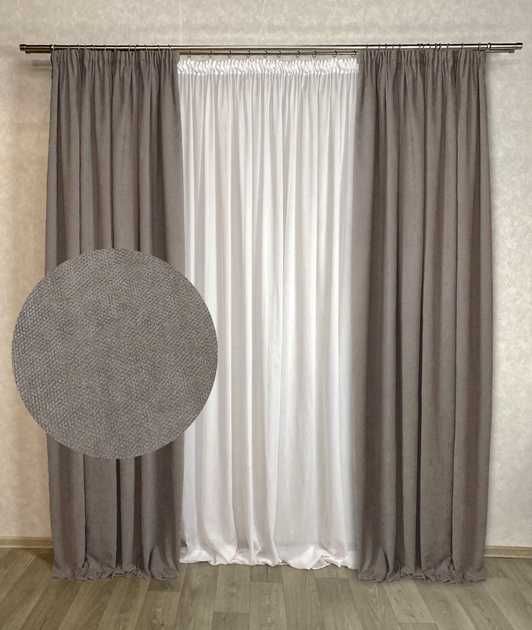 Готові пошиті штори вельвет та мікровелюр на тасьмі