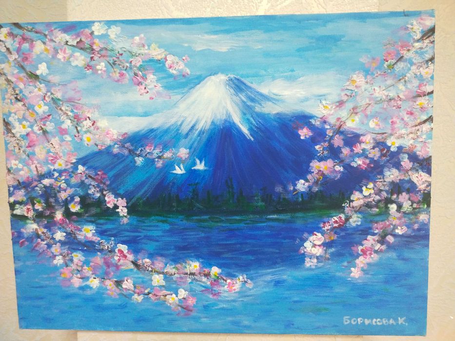 Картина Сакура у гори 30/40