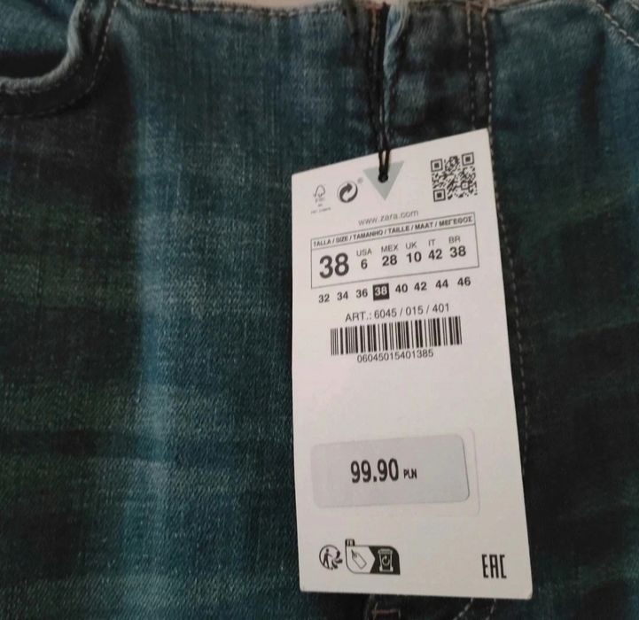 ZARA nowe jeansy wide legs M/L bawełna