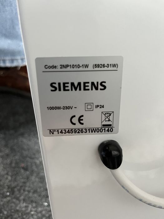 Radiador de parede SIEMENS 1000W 4 unidades disponiveis