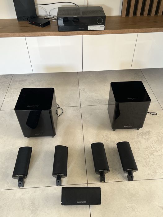 Zestaw Kina Domowego Harman Kardon AVR 171 + Głośniki HKTS + 2x Subwoofer! Stan bardzo dobry