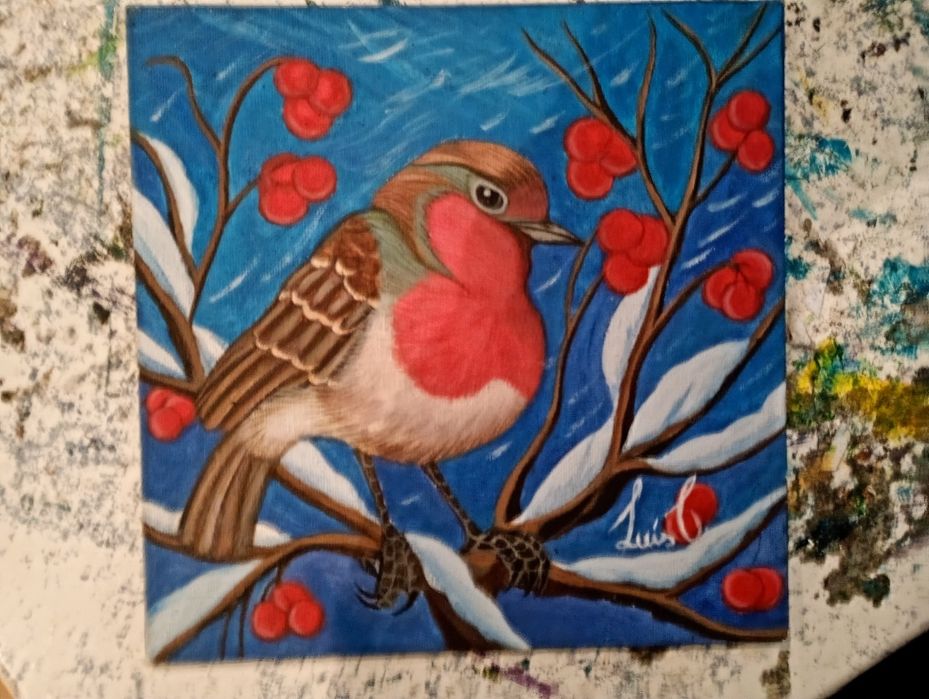 Pinturas em acrilico sobre telas pequenas