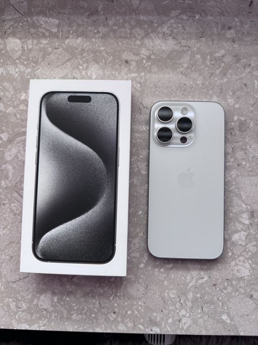 Iphone 15 Pro 128gb White Titanium-100% kondycji baterii