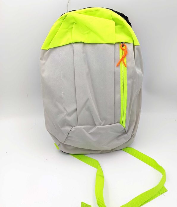 Mały plecak miejski 40 cm – neon żółto-szary, lekki, używany