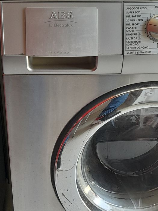 (Disponivel)Maquina lavar AEG 7kg inox c.entrega