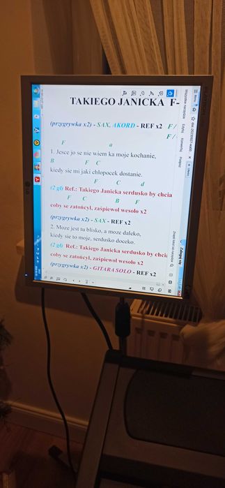 Monitor LCD na statywie na  teksty