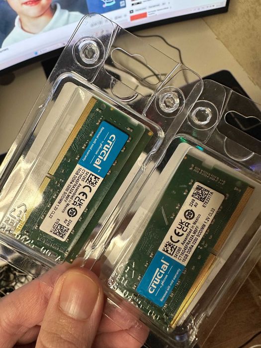 Оперативная память 2х Crucial 16GB DDR4-3200 CL22 SODIMM