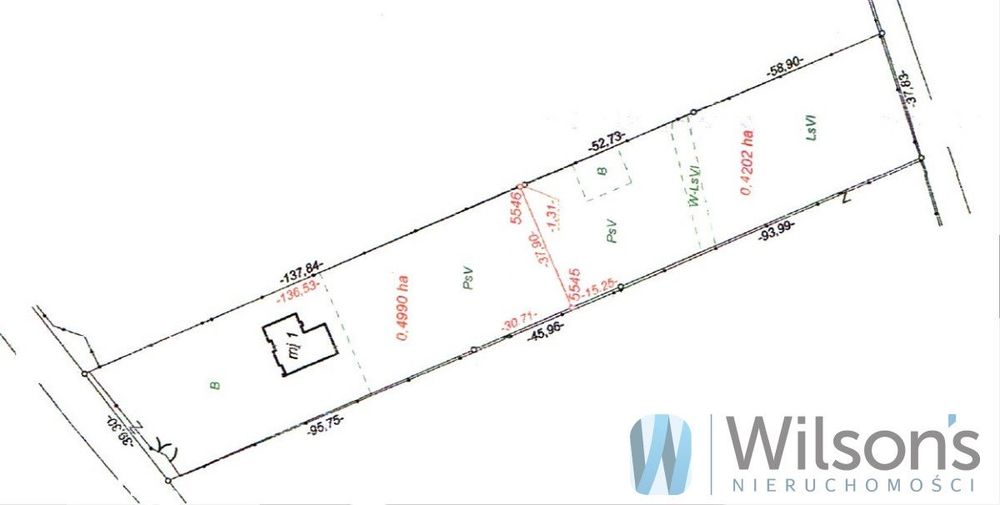 Parterowy dom 156 m na działce 9130m2