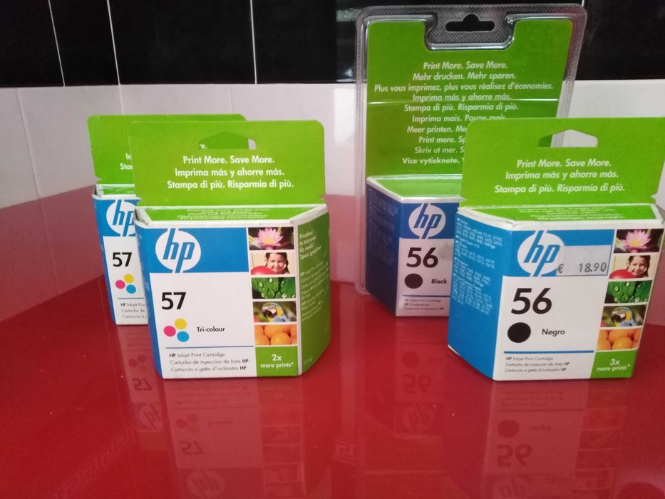 Tinteiros Impressoras HP (Cores e Preto).