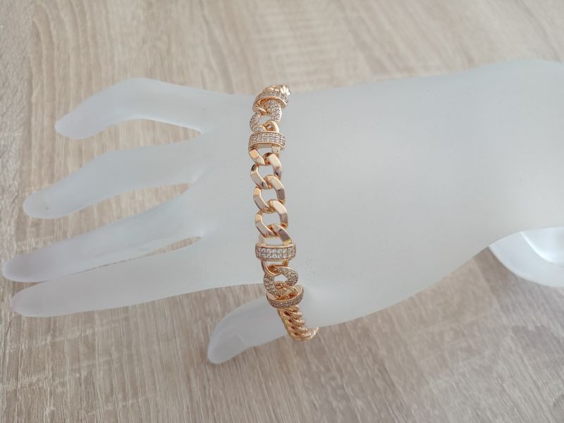 Zjawiskowa Bransoletka Luxury Diamond Style Gold Plated 18K