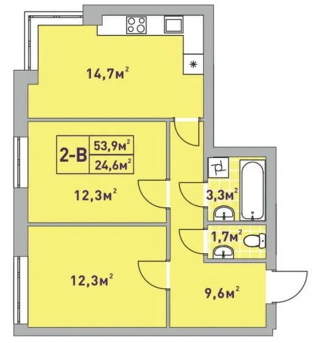 Двокімнатна квартира BLOSSOM apartment в ЖК Центральний 2