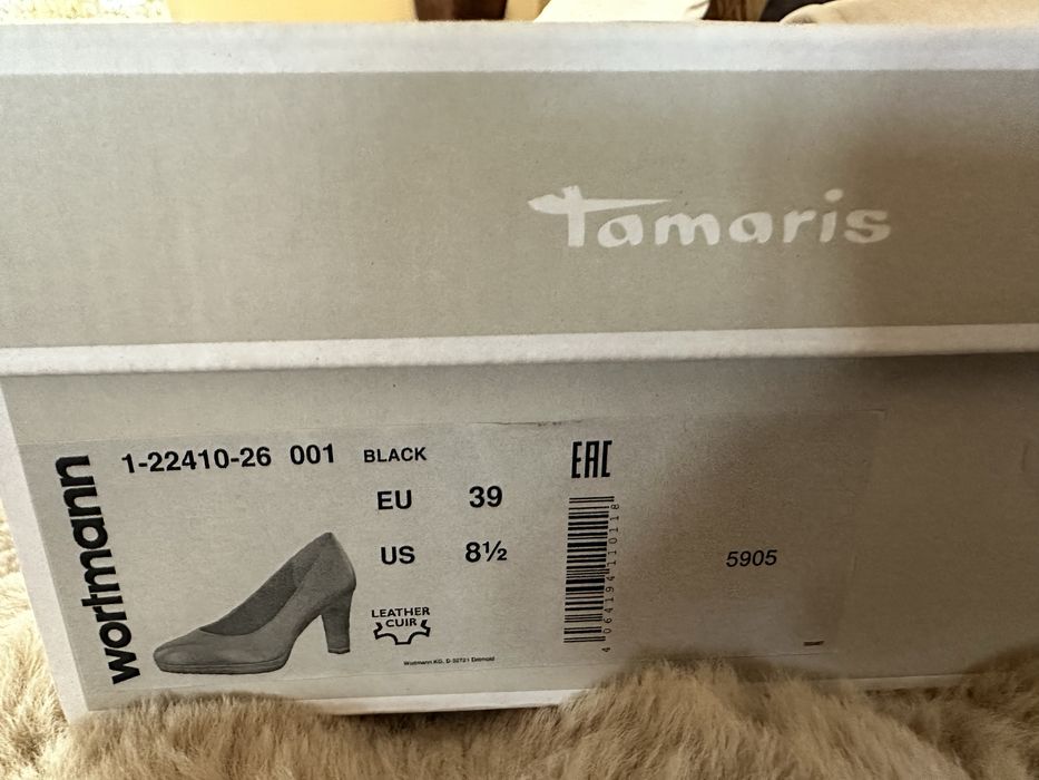 Czarne czolenka damskie Tamaris