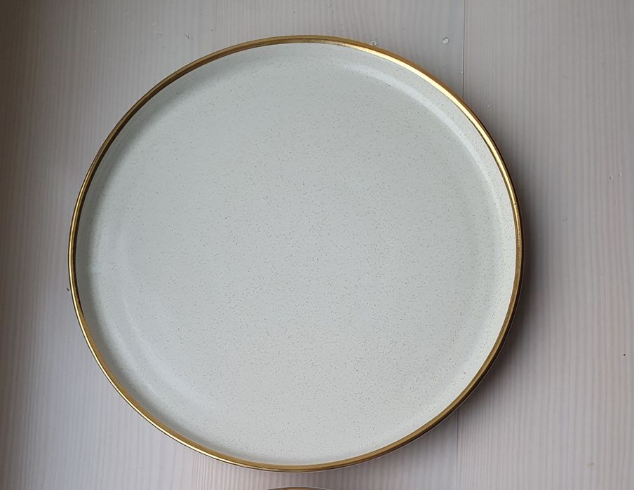 Нова тарілка ручної роботи Gold Cappuccino, тортівниця, 29см