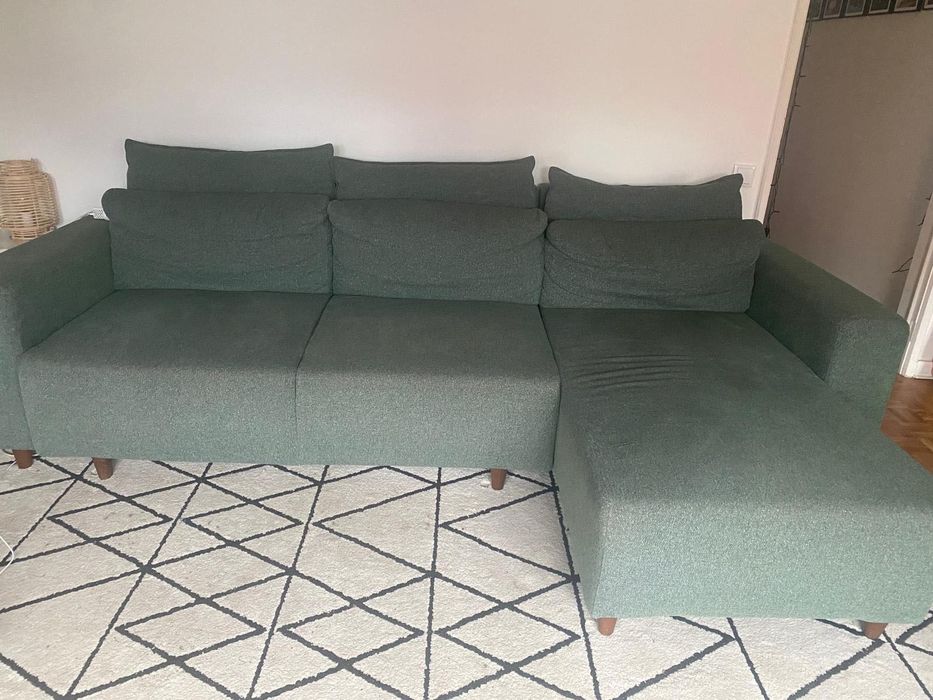 Sofa cama com chaise longue (para 3 / 4 pessoas)