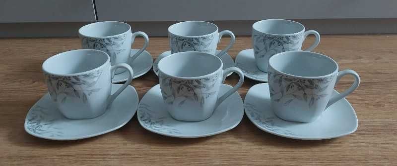 NOWY Zestaw filiżanek porcelanowych ze spodkami firmy Prima Cucina