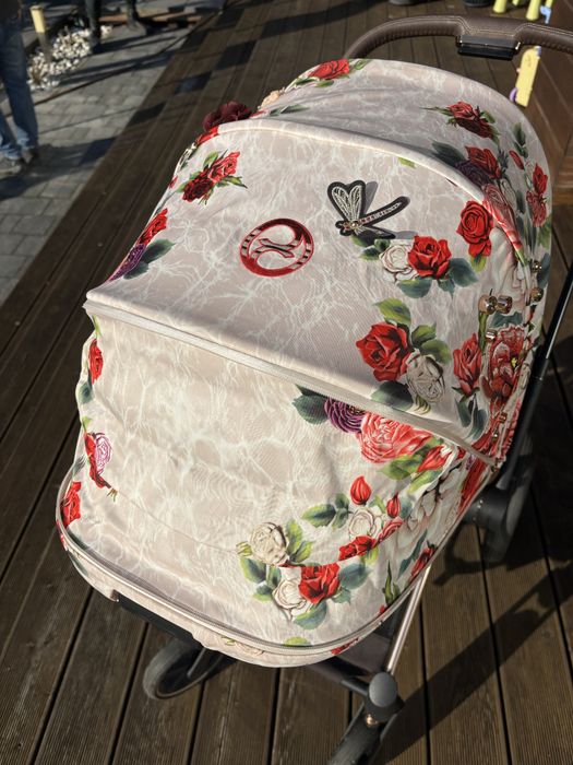 Cybex Priam 4.0 Spring Blossom Light Rose Gold spacerówka stan idealny